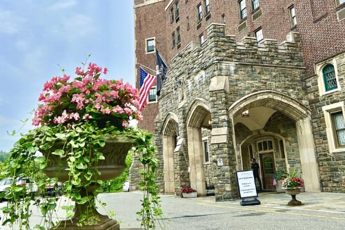 Exterior of The Thayer Hotel entrance
